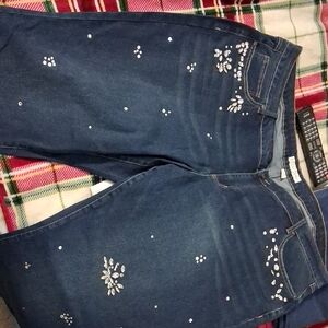 Cato Dark Blue Embellished Boyfriend Jeans